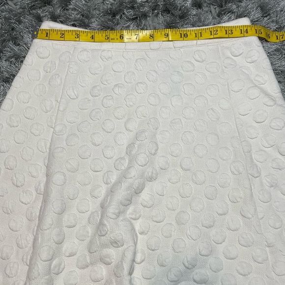 HD in Paris Women’s Cream Polka Dot Textured Jacquard Circle MIDI Skirt Sz Small - Picture 10 of 14